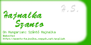 hajnalka szanto business card